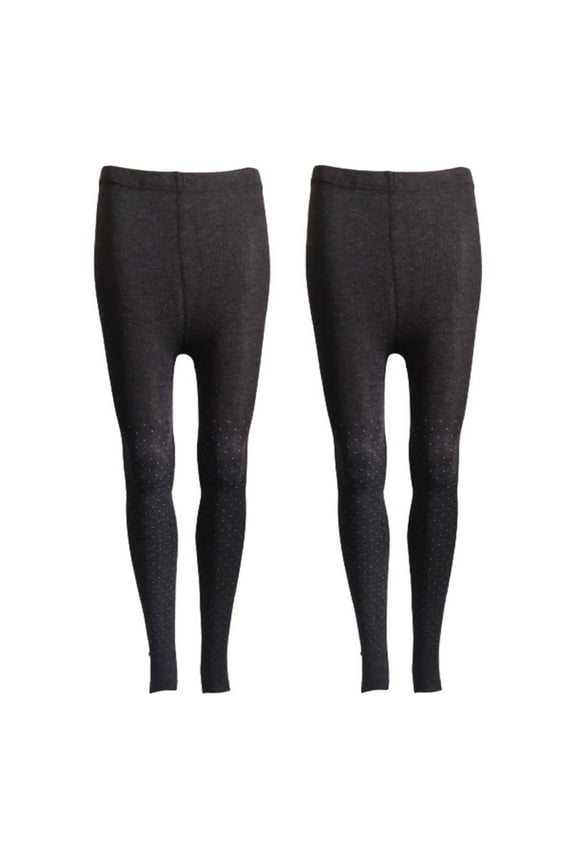 Women's 2 Pairs Fashion Stretch Legging One Size (Coffee)