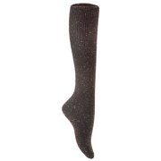 Lovely Annie Women's 2 Pairs Knee High Crew Wool Socks Size 6-9 (Black)