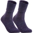 thumbnail image 1 of Lovely Annie Womens 2 Pairs Knee High Crew Wool Socks Size 6-9, 1 of 3