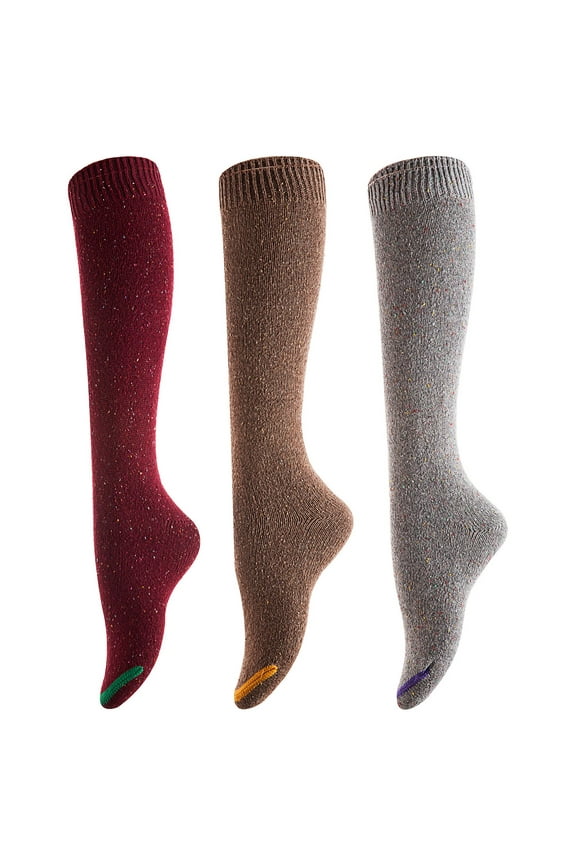 Women's 3 Pairs Cute Knee High Cotton Socks.