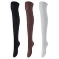 thumbnail image 1 of Lovely Annie Women's 3 Pairs Over Knee High Thigh High Cotton Socks Size 6-9 A1024, 1 of 4