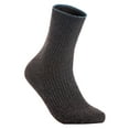thumbnail image 1 of Lovely Annie Women's 3 Pairs Wool Blend Crew Socks HR1612 Casual Solid Size 6-9 (Dark Grey), 1 of 4