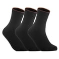 thumbnail image 1 of Lovely Annie Women's 3 Pairs Wool Blend Crew Socks HR1612 Casual Solid Size UK 3-8/EUR 36-39 (Black), 1 of 2