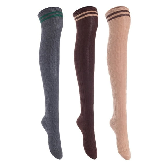 Lovely Annie Women's 4 Pairs Cute Knee High Cotton Socks.