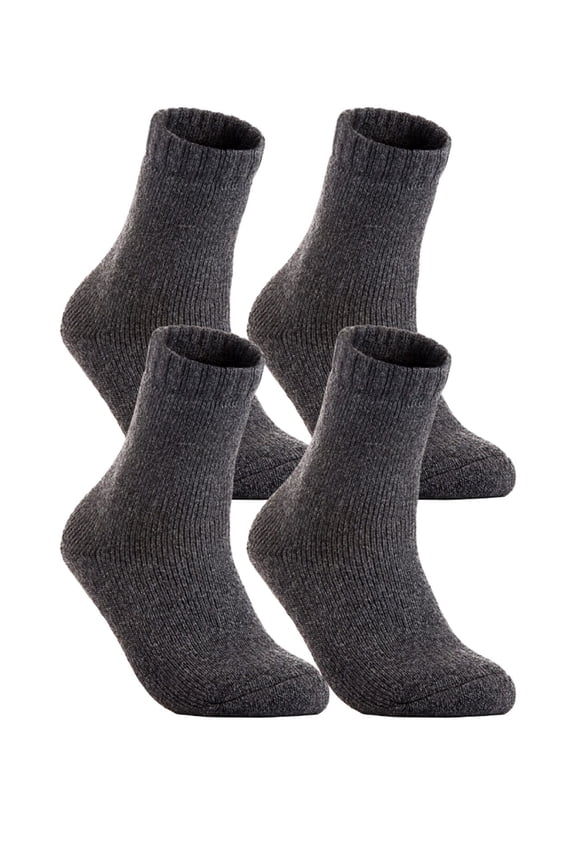 Women's 4 Pairs Extra Thick Wool Socks Solid Size 6-10
