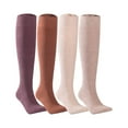 thumbnail image 1 of Lovely Annie Women's 4 Pairs Incredible Thigh High Cotton Boot Socks. Durable And Super Soft L1888 Size 5-11 4P4C-1(Orchid, Brown, Wheat, Khaki), 1 of 1