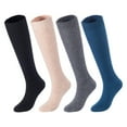 thumbnail image 1 of Lovely Annie Women's 4 Pairs Knee High Wool Socks | Comfy, Cozy and Fancy Leg Warmer Stockings AFS05 Size 6-9(RandomColors), 1 of 4