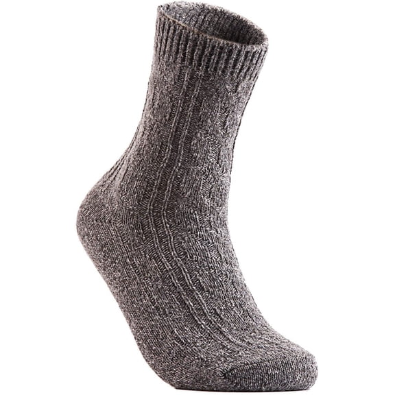 Lovely Annie Women's 4 Pairs Pack Fashion Soft Wool Crew Socks Size UK 3-8/EUR 36-39 AHR1613(Grey)