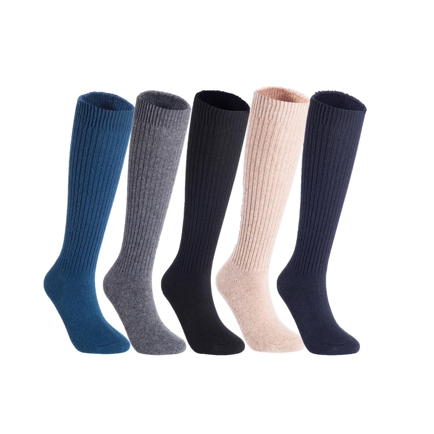 Lovely Annie Women's 5 Pairs Exceptional Non Slip, Cozy and Cool Knee