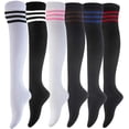 thumbnail image 1 of Lovely Annie Women's 6 Pairs Over-the-Knee Thigh High Knee High Cotton Socks Size 6-9, 1 of 4