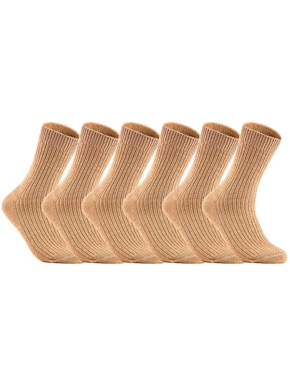 Women's 6 Pairs Wool Knitted Socks One Size 6-9 (Geige)