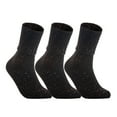 thumbnail image 1 of Lovely Annie Women's Girl's 3 Pairs Stylish Knee High Wool Socks. Lightweight, Cozy, Thick, Warm, Breathable & Absorbent Size 2.5-7 HR157237 (Black), 1 of 5