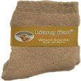 thumbnail image 1 of Lovely Annie Womens 2 Pairs Comfortable Wool Crew Socks Size 6-9 (Beige), 1 of 1