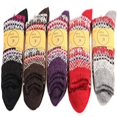 thumbnail image 1 of Lovely Annie Womens 5 Pairs Fashion Plaid-Maple Leaf Wool Crew Socks One Size 6-9, 1 of 1