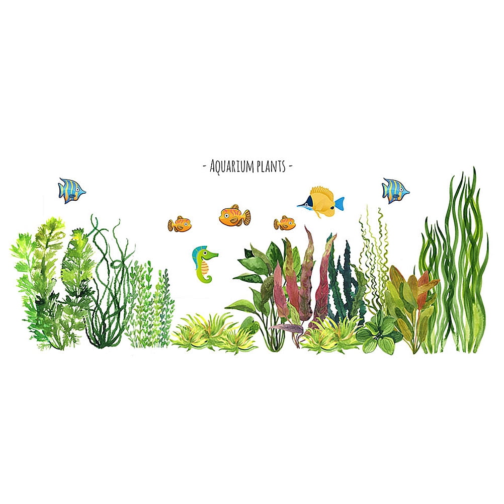 Lovely Aquatic Fish Wall Sticker Creative Wall Paste Decal Removable