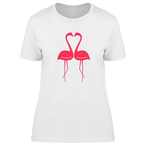 Lovely Art Flamingo Couple T-Shirt Women -Image by Shutterstock, Female x-Large