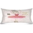 thumbnail image 1 of Lovely Ballerina Girl Pillowcases, Soft and Cozy Decor Giftsative Pillow Cases with Hidden Zipper for Bedroom, Sofa, Couch, King Size 21x54 Inches（340）, 1 of 6