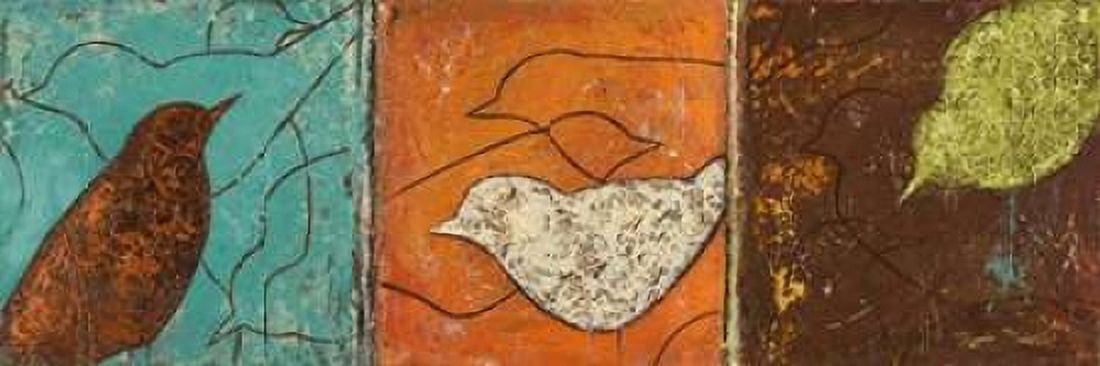 Lovely Birds I Canvas Art - Patricia Pinto (12 x 36)