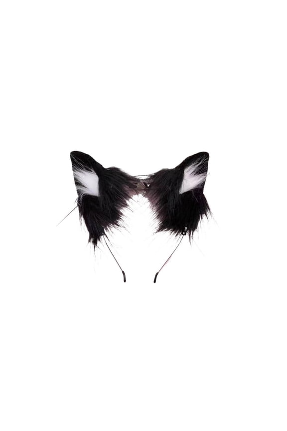 Lovely Black Cats Ear Headwear Photoshoots Hairband Plush Comfortable Wear For Lovely Fashion Role Play