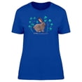 thumbnail image 1 of Lovely Black Watercolor Rabbit T-Shirt Women -Image by Shutterstock, Female Large, 1 of 2