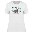 thumbnail image 1 of Lovely Black Watercolor Rabbit T-Shirt Women -Image by Shutterstock, Female Medium, 1 of 2