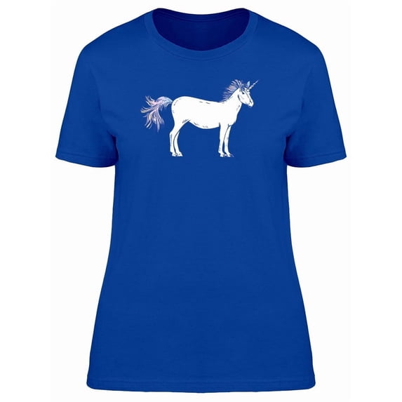 Lovely Blue Hair Unicorn Tee Women's -Image by Shutterstock