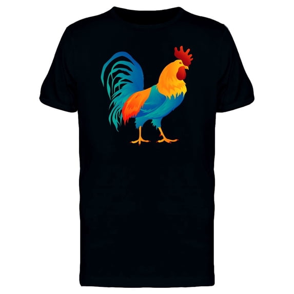 Lovely Blue Yellow Rooster Tee Men's -Image by Shutterstock
