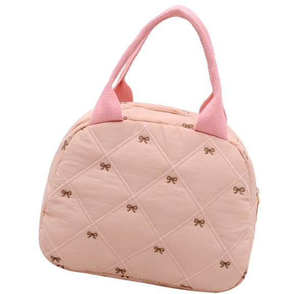 Lovely Bows Cosmetic Bag Handheld Makeup Bag Large Capacity Skincare Storage Bag Toiletry Bag Travel Wash Bag