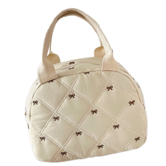 Lovely Bows Cosmetic Bag Handheld Makeup Bag Large Capacity Skincare Storage Bag Toiletry Bag Travel Wash Bag