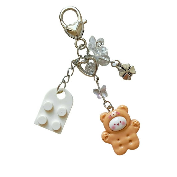 Lovely Brick Heart Designs Keychain Delicate Matching Heart Keychains with Brick Designs For Couples