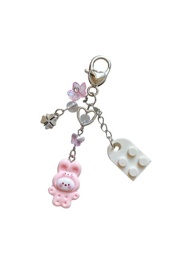 Lovely Brick Heart Designs Keychain Delicate Matching Heart Keychains with Brick Designs For Couples