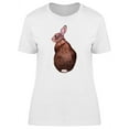 thumbnail image 1 of Lovely Brown Furry Rabbit T-Shirt Women -Image by Shutterstock, Female XX-Large, 1 of 2