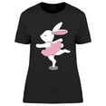 thumbnail image 1 of Lovely Bunny Ballerina  T-Shirt Women -Image by Shutterstock, Female Large, 1 of 2