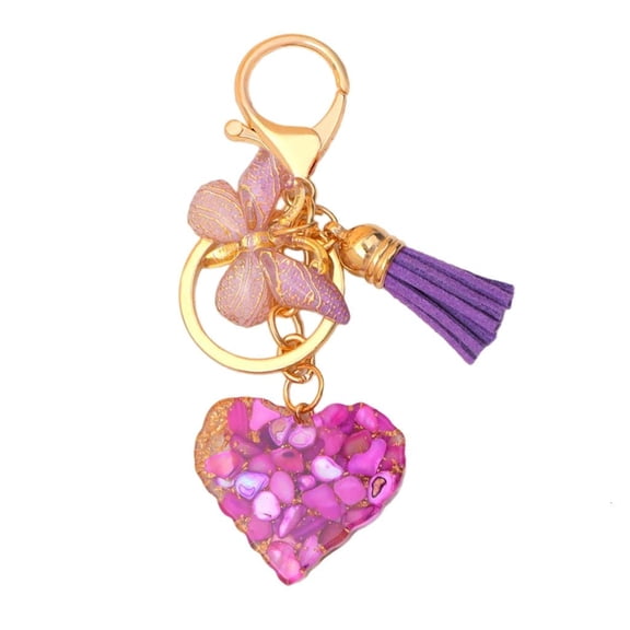 Lovely Butterfly Keyholders Heart Keychain Bag Charm Ornament Car Key Chains