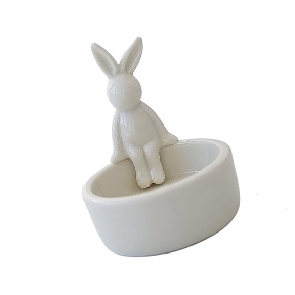 Lovely Candle Stand Ceramic Rabbit Tealight Holder for Easter and Everyday Use