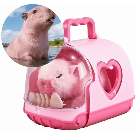 Lovely Capybara Electric Plush Pet Toy Indoor Entertainment Toy (Pink Capybara)