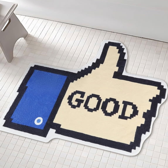 Lovely Cartoon Absorbent Bathroom Carpet, Thickened Special-shaped Living Room Decoration, Plush Creative Carpet for Home Interior Design