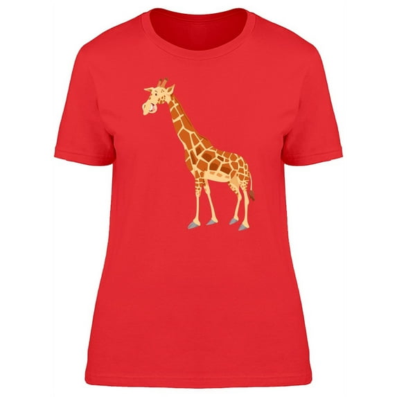 Lovely Cartoon Giraffe T-Shirt Women -Image by Shutterstock, Female Medium