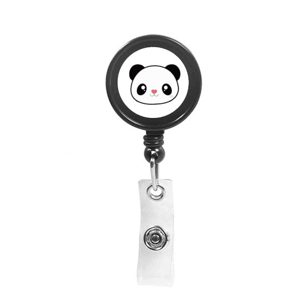 Lovely Cartoon Lovely Panda Cub Retractable Keychain Badge Holder ID Badge