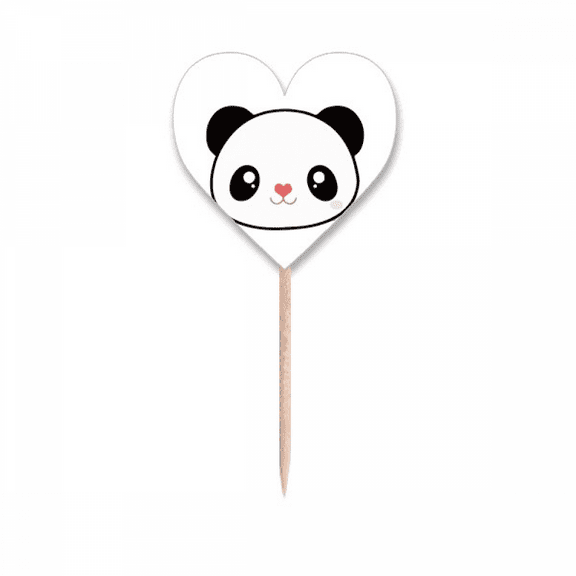 Lovely Cartoon Lovely Panda Cub Toothpick Flags Heart Lable Cupcake Picks