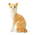 thumbnail image 1 of Lovely Cat Home Plush Toy Kitty Ornamnts Stuffed Animal for Adults Bedroom Boys 32cm Orange Cat, 1 of 8