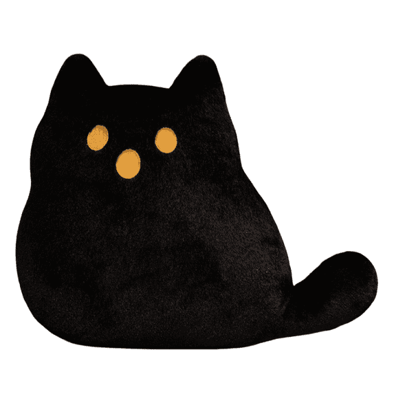 Lovely Cat Plush Toy Soft Squishy Chubby Kitty Pillow Cat Plush Stuffed Animal Toy Pillow Kawaii Cat Shape Design Lumbar Back Cushion Decor