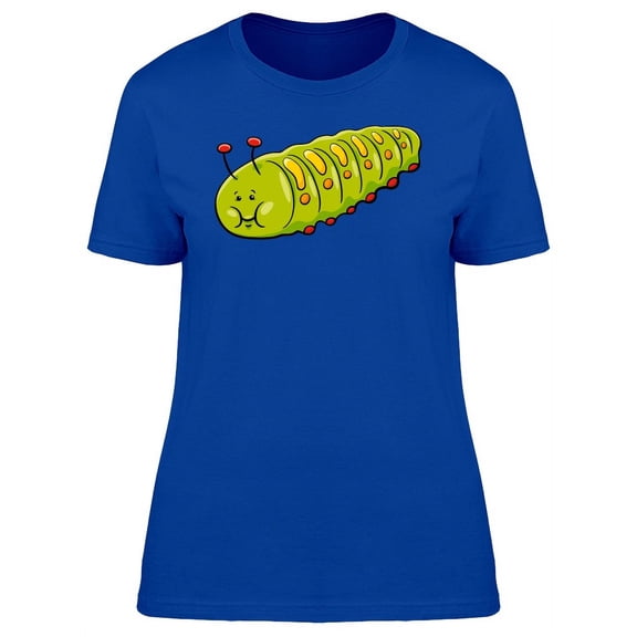 Lovely Caterpillar Worm Cartoon T-Shirt Women -Image by Shutterstock, Female x-Large