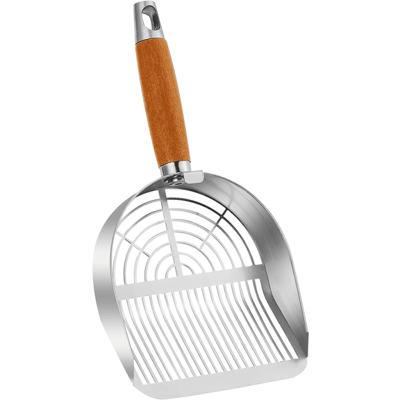 Lovely Caves Dual Width Stainless Steel Cat Litter Scoop