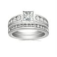 thumbnail image 1 of Lovely Cheap Wedding Set 1 Carat Princess Cut Diamond Moissanite On 10K White Gold, Promise Ring, Anniversary Ring, 1 of 2