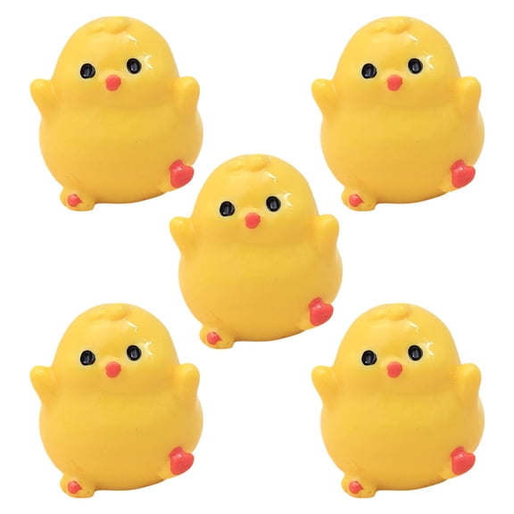 Lovely Chick Resin Embellishments with Flat Adhesive Base Shoe Buckles For Car Decors Shoe Charms Craft Projects