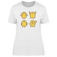 thumbnail image 1 of Lovely Chicken Poses Cartoon T-Shirt Women -Image by Shutterstock, Female Small, 1 of 2