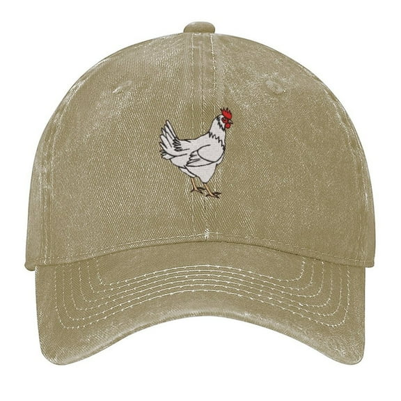 Lovely Chicken Print Vintage Wash Dad Hat Adjustable Curved Brim Baseball Cap,Made In USA,Casual Outdoor Sports Fishing Cap for Men and Women