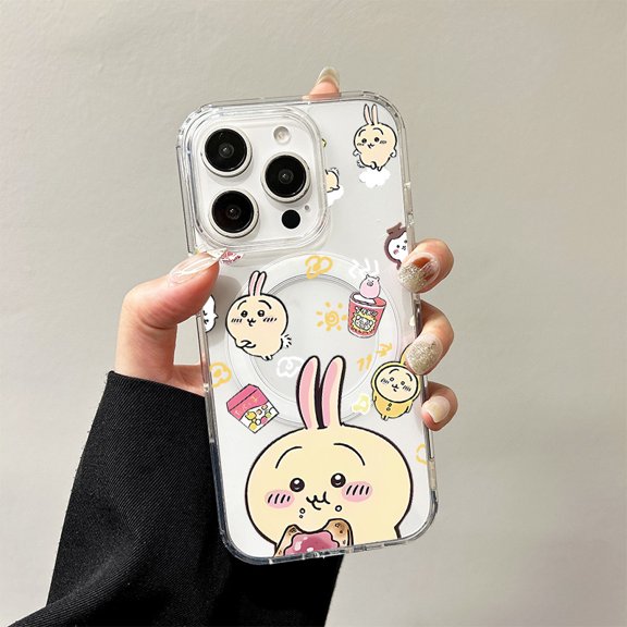 Lovely Chiikawa Case for iPhone 17 16 15 Transparent Cover