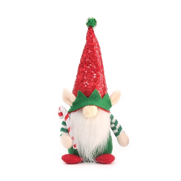 Lovely Christmas Decoration Rudolf Doll Long Cap Rudolf Design Handmade Dwarf Elf Figurine Doll Harvest Ornaments 13in
